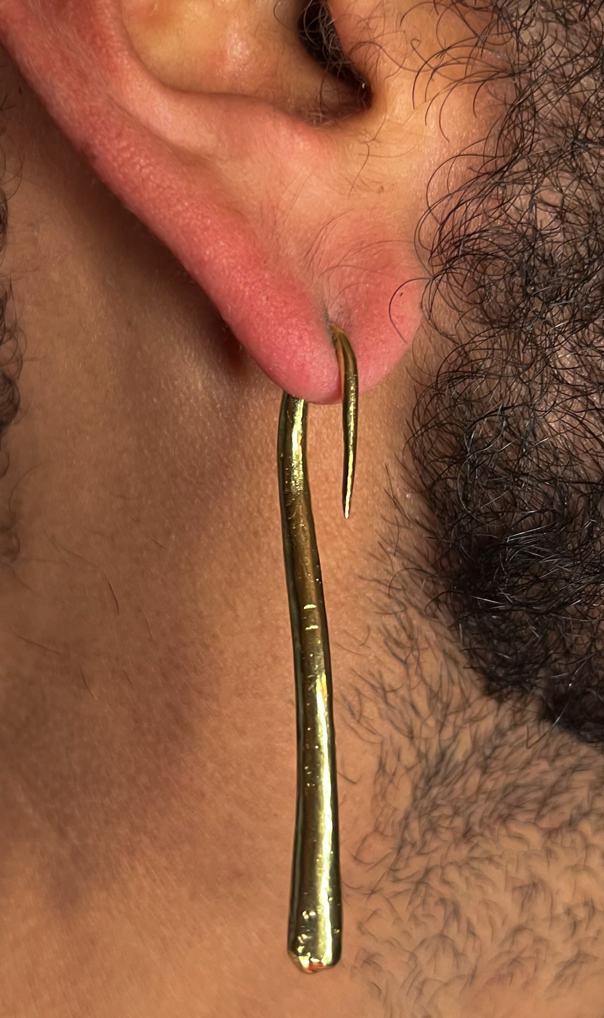 HOOK EARRINGS IN BRASS (PAIR)