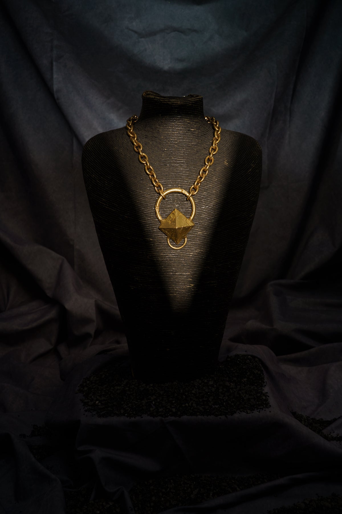Cleopatra Pyramid Chocker in Recycled Brass