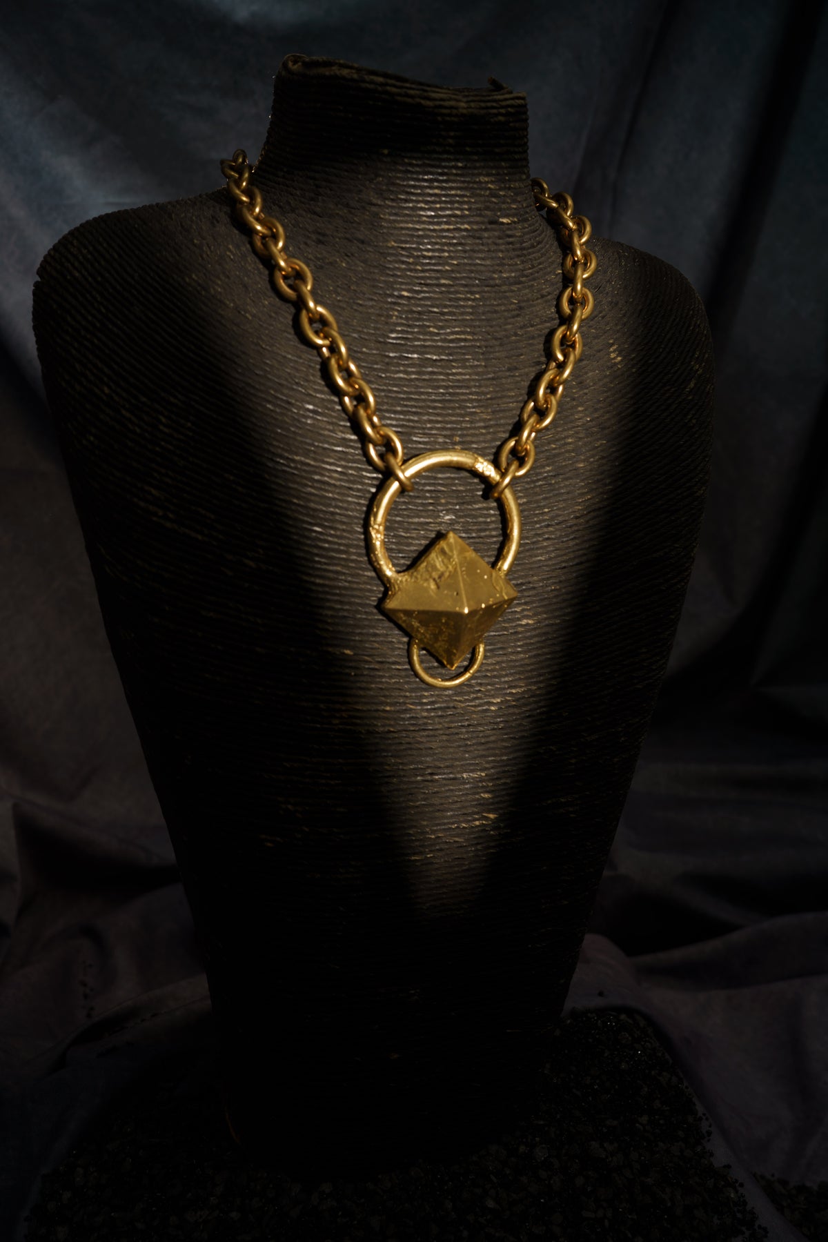 Cleopatra Pyramid Chocker in Recycled Brass