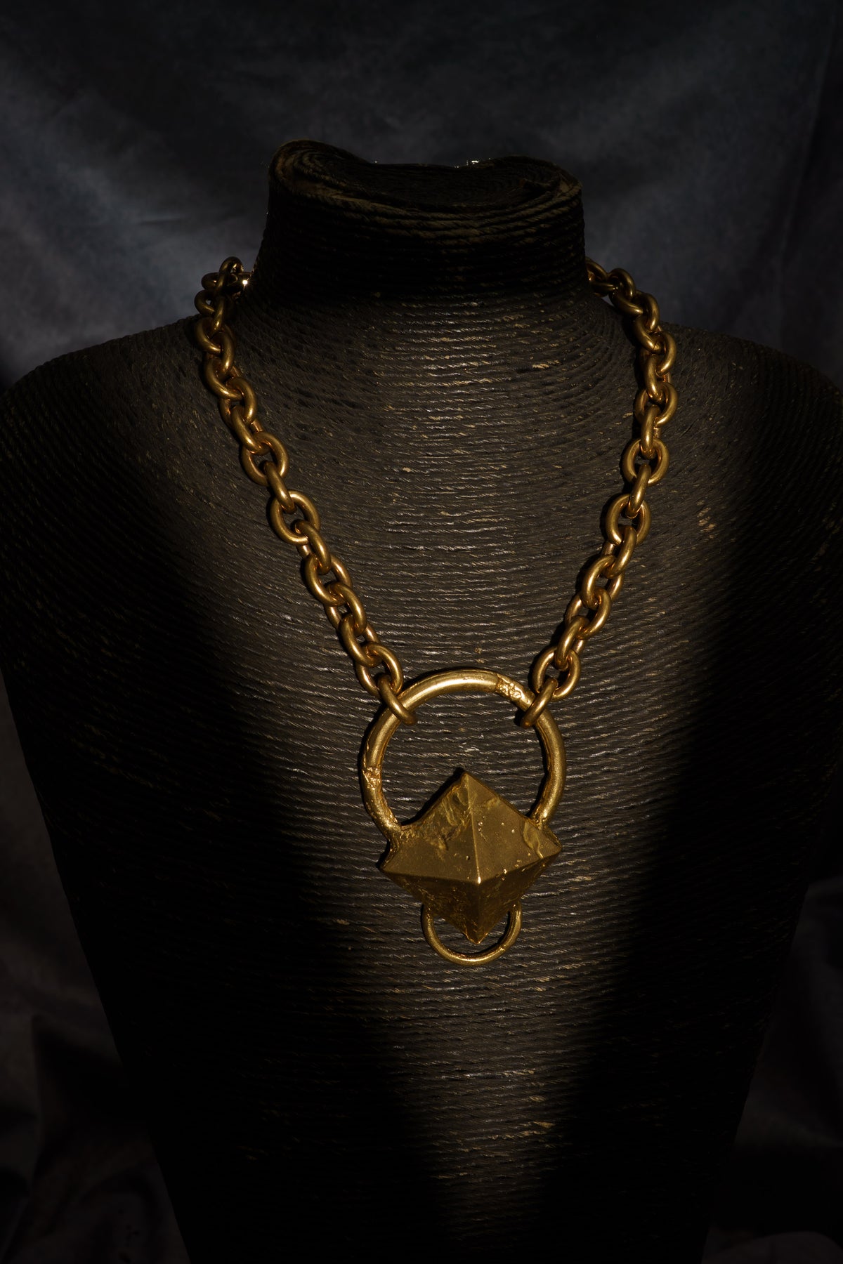 Cleopatra Pyramid Chocker in Recycled Brass
