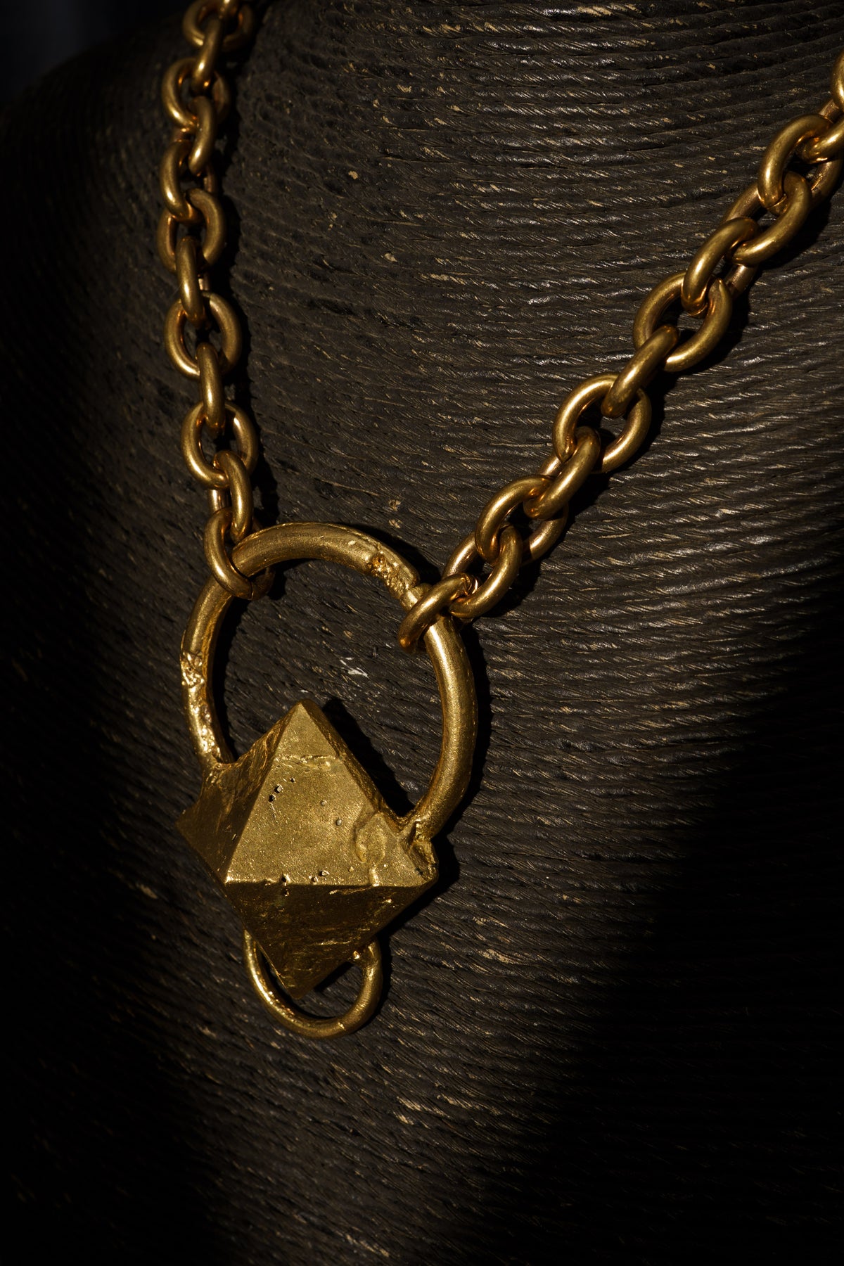 Cleopatra Pyramid Chocker in Recycled Brass