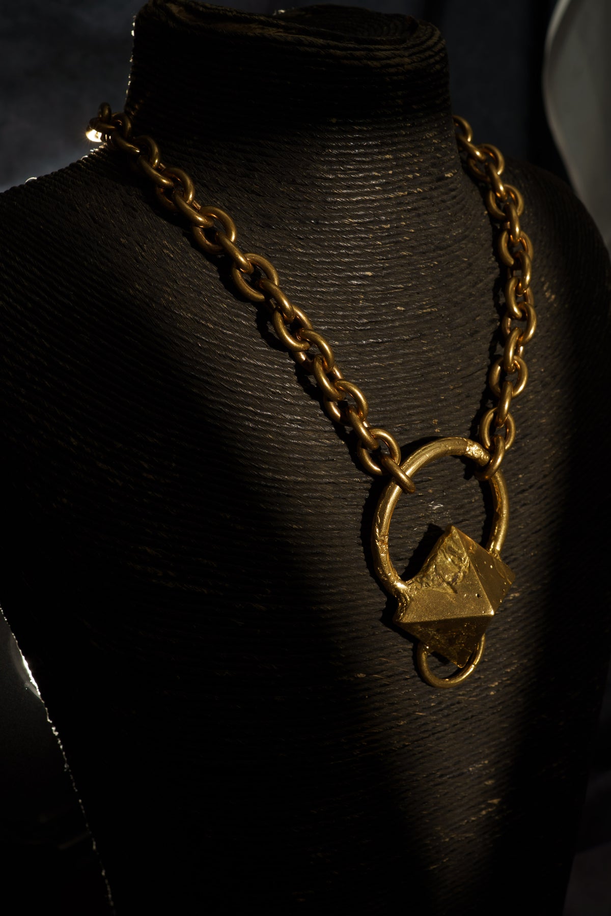 Cleopatra Pyramid Chocker in Recycled Brass